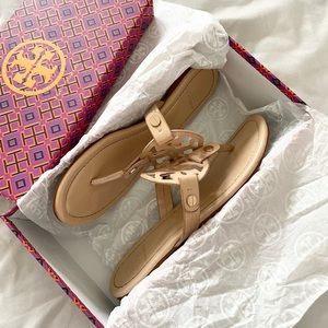 Tory Burch Nude Miller Sandals Size 7 with Box